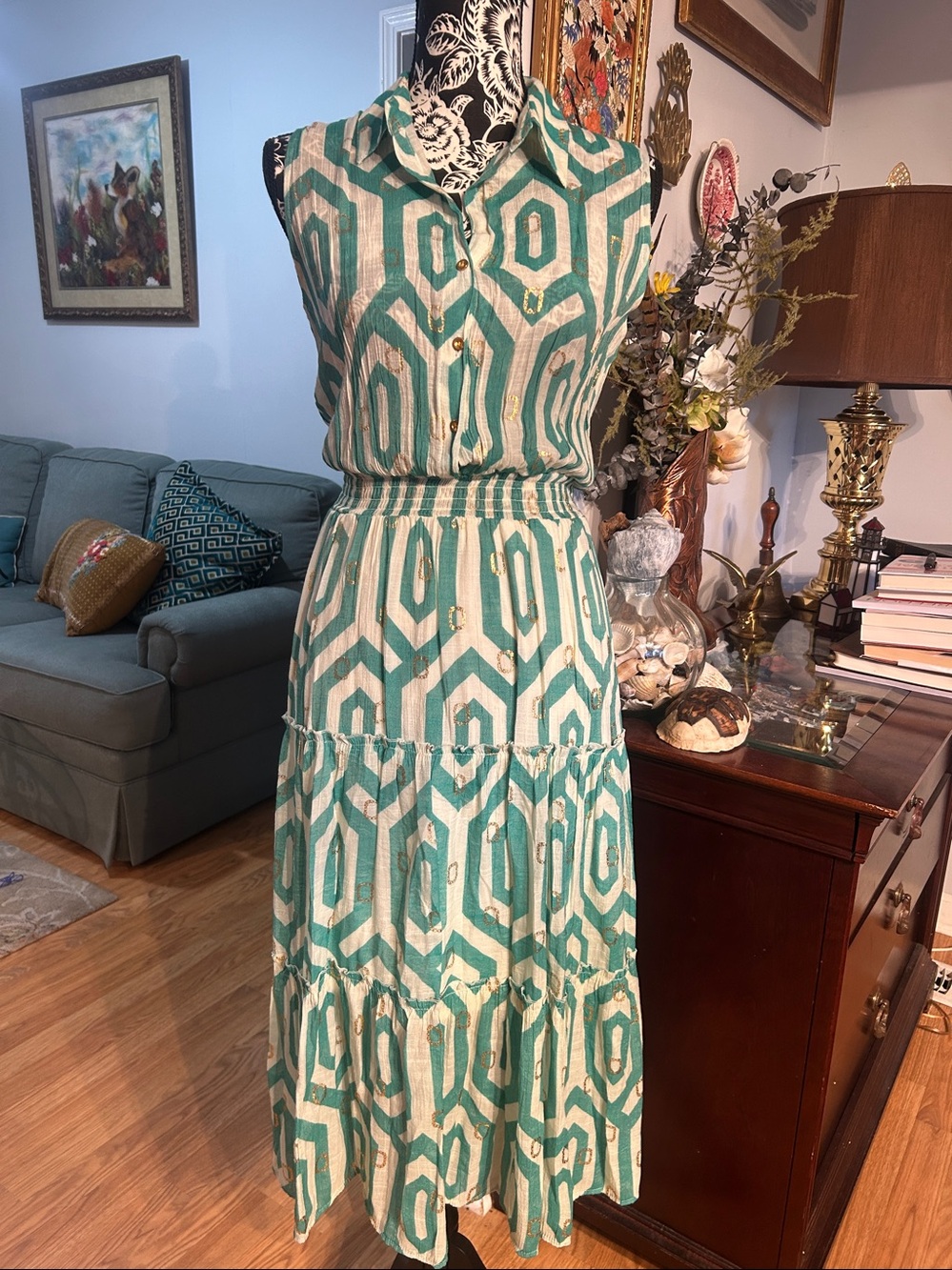 Alex & Parker Size Medium Geometric Dress